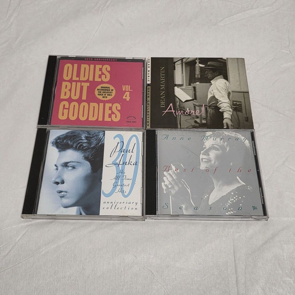 Paul Anka, Anne Murray, Dean Martin, Oldies But Goodies CDs (4)
